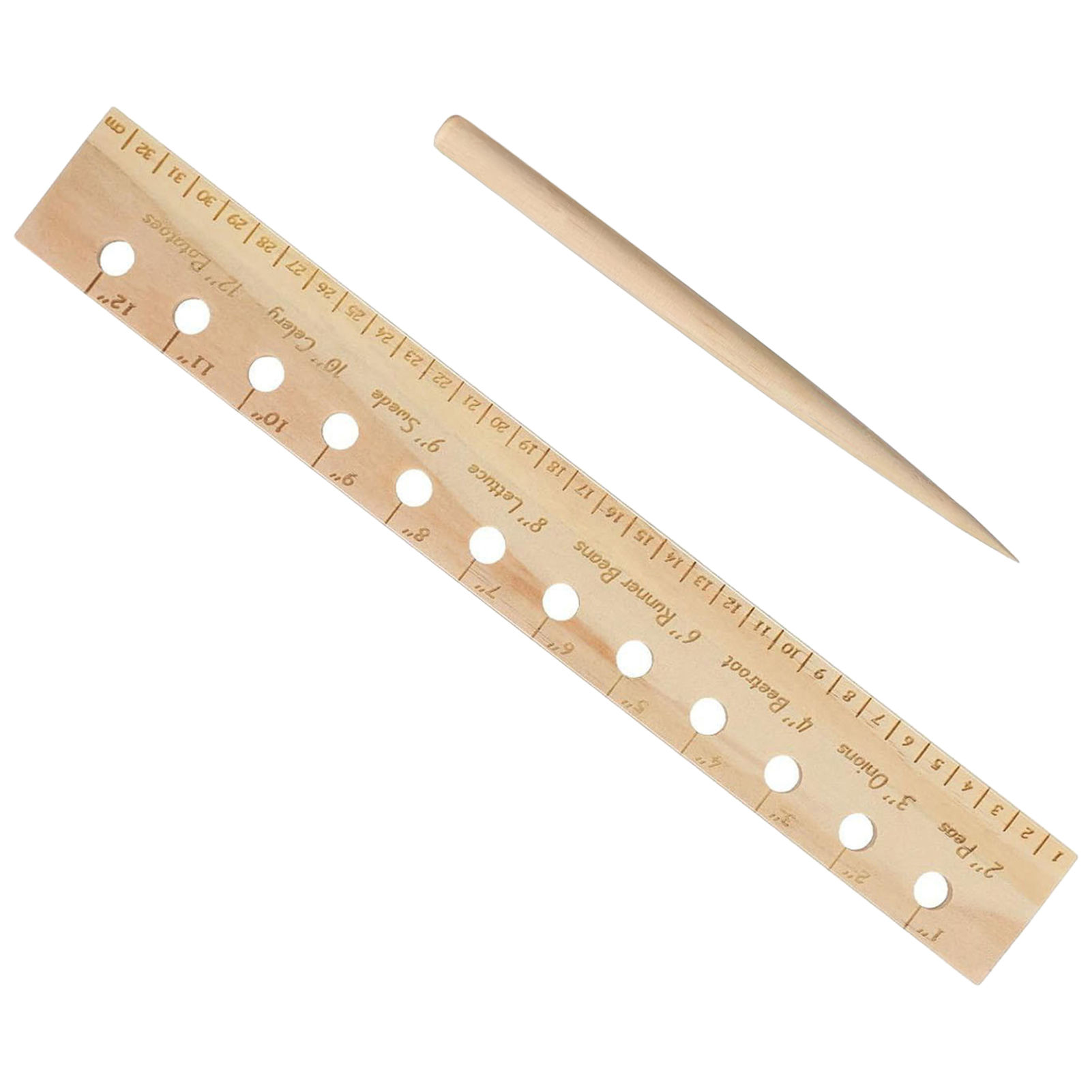 Solid Wood Planting Ruler for  - Gardening Tools Vegetables recension och pris