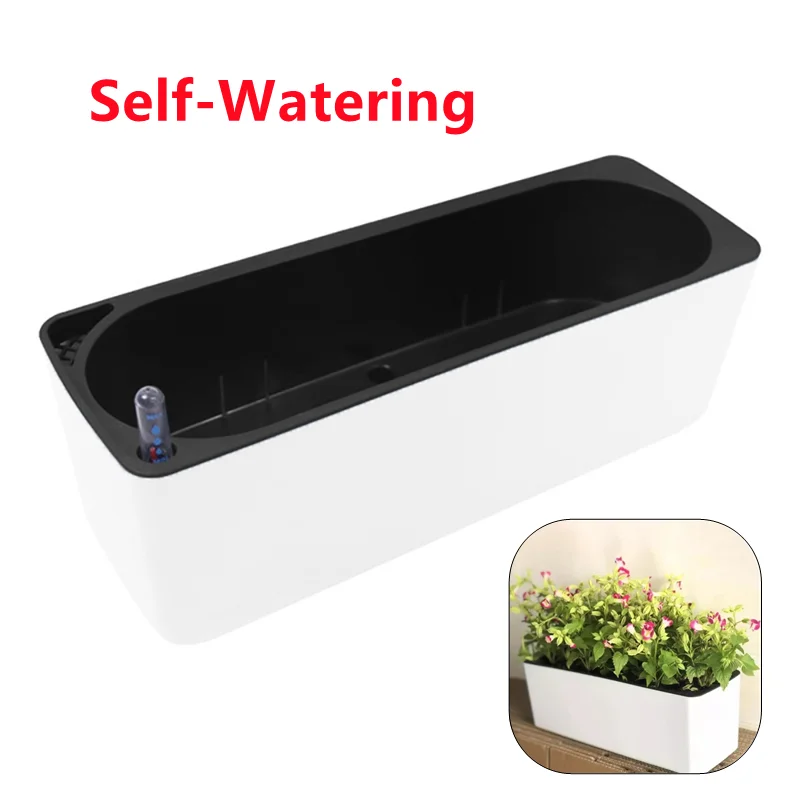Rectangula Lazy Flower Pot Pot - Automatic Plant Waterer recension och pris